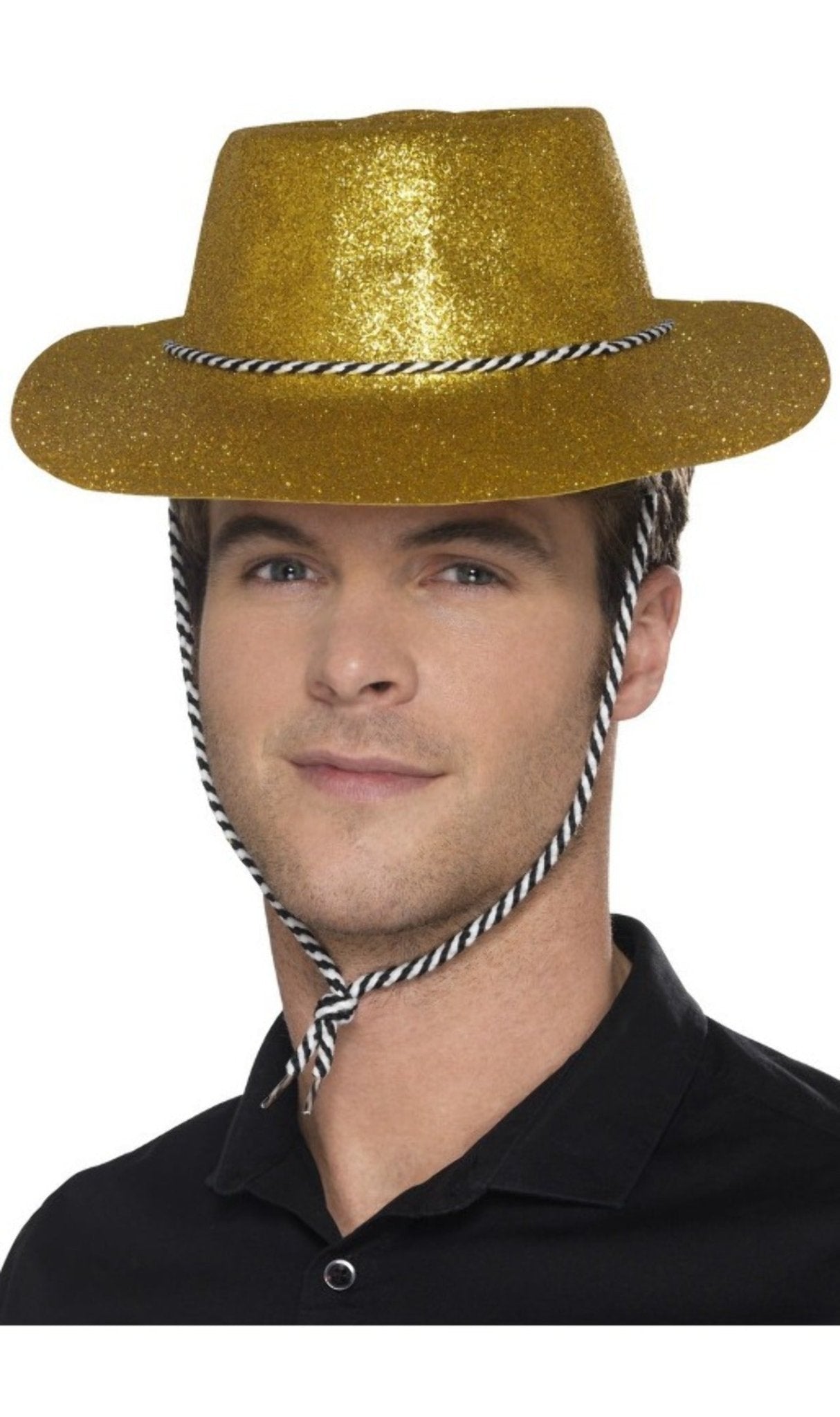 Chapeau de cowboy doré scintillant
