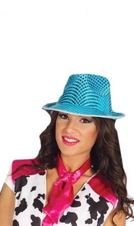 Chapeau Gangster Paillettes Couleurs