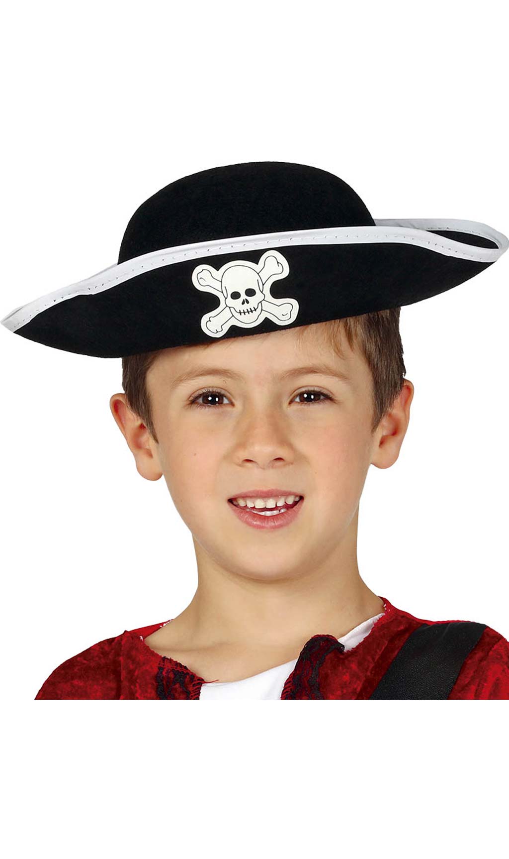 Set Completo Costume Pirata Per Bambini 5 Pezzi Con Gilet Cappello E Accessori - Halloween