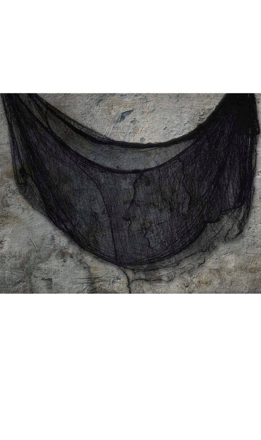 Tissu noir de décoration d'Halloween