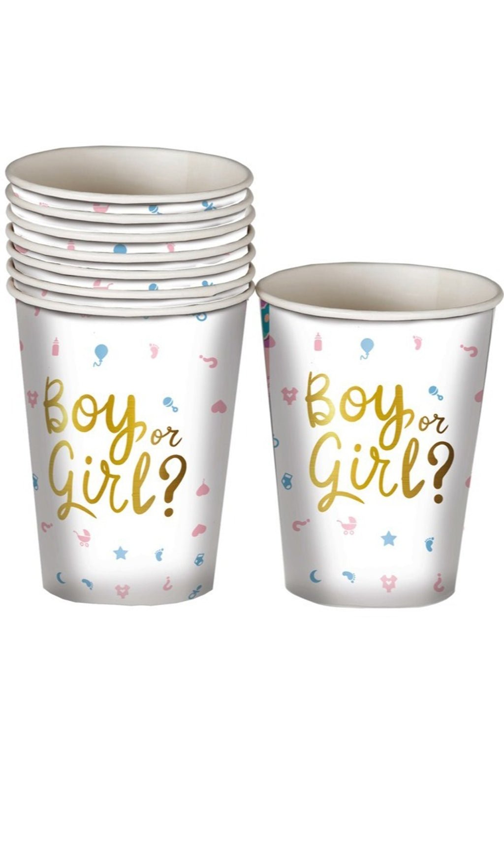 Verres Gender Reveal bébé